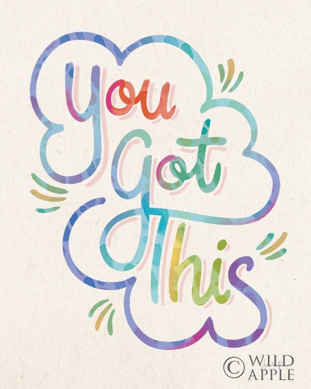 Reproduction of You Got This I Colorful by Janelle Penner - Wall Decor Art