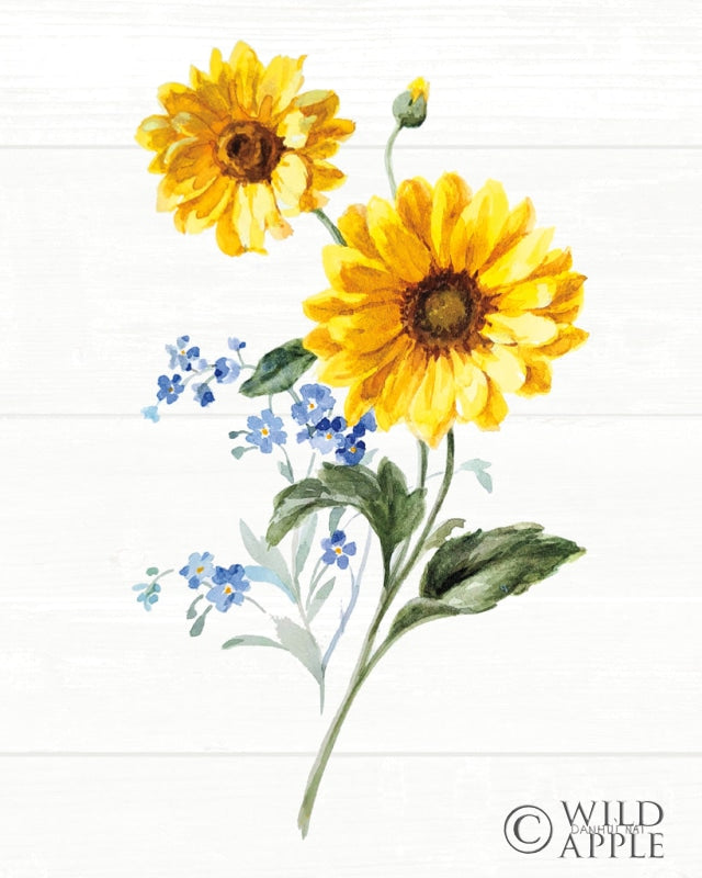 Reproduction of Bees and Blooms Flowers V by Danhui Nai - Wall Decor Art