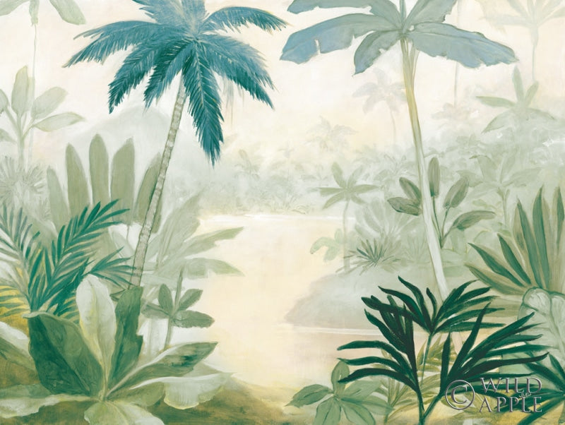 Reproduction of Palm Lagoon Blue by Julia Purinton - Wall Decor Art