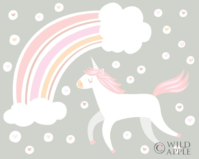 Reproduction of Happy Unicorn Neutral by Melissa Averinos - Wall Decor Art
