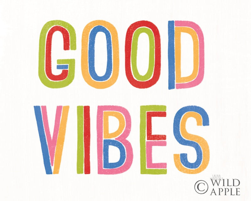 Reproduction of Rainbow Words I Crop by Laura Marshall - Wall Decor Art