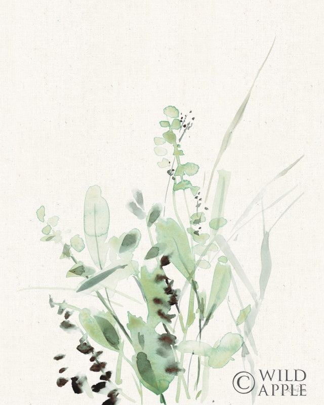 Reproduction of Grasses II on Linen by Katrina Pete - Wall Decor Art