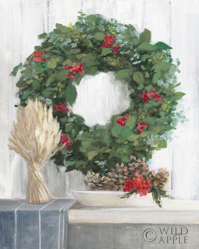 Reproduction of Natural Christmas II Blue by Julia Purinton - Wall Decor Art
