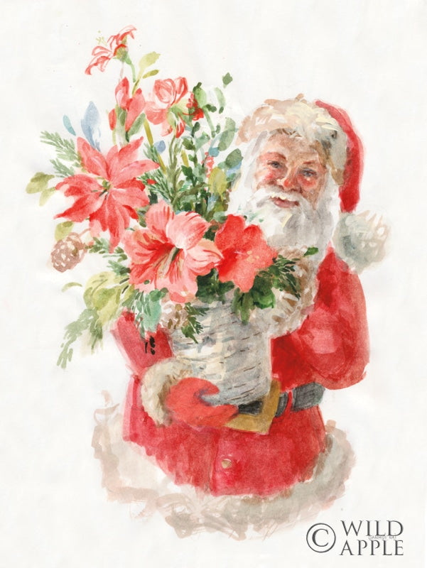 Reproduction of Floral Santa by Danhui Nai - Wall Decor Art