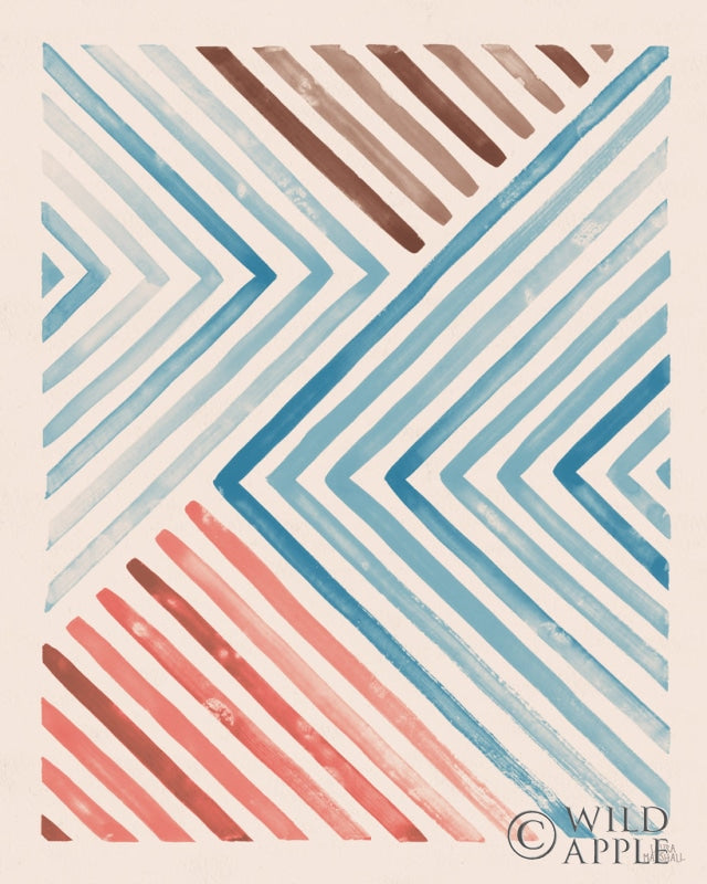 Reproduction of Red and Blue Sunset I by Laura Marshall - Wall Decor Art
