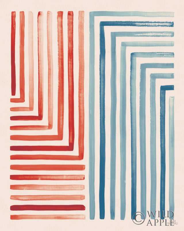 Reproduction of Red and Blue Sunset III by Laura Marshall - Wall Decor Art