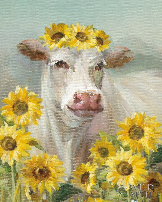 Reproduction of A Cow in a Crown II by Danhui Nai - Wall Decor Art