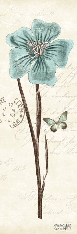 Reproduction of Slated Blue Panel III Faith No Words by Katie Pertiet - Wall Decor Art