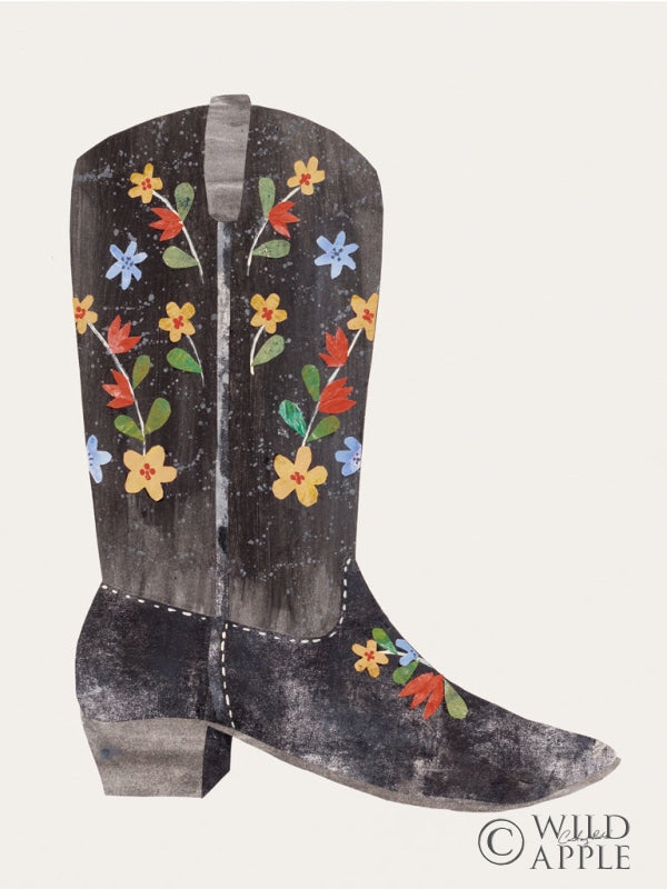 Reproduction of Western Cowgirl Boot III by Courtney Prahl - Wall Decor Art