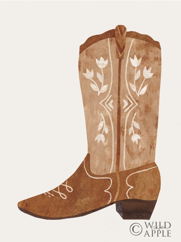 Reproduction of Western Cowgirl Boot IV by Courtney Prahl - Wall Decor Art