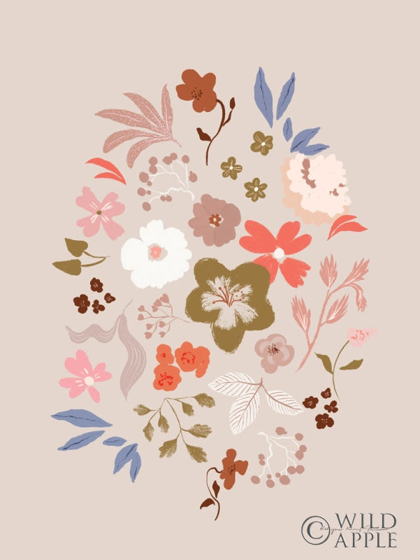 Reproduction of Fleurette IV by Kasia Kucwaj-Tybur - Wall Decor Art