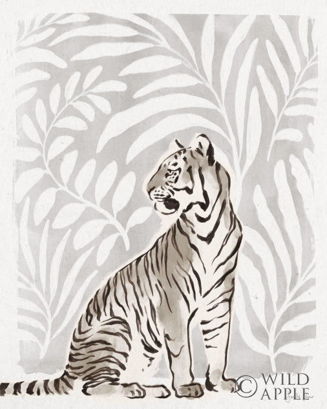 Reproduction of Jungle Cats II Neutral by Janelle Penner - Wall Decor Art