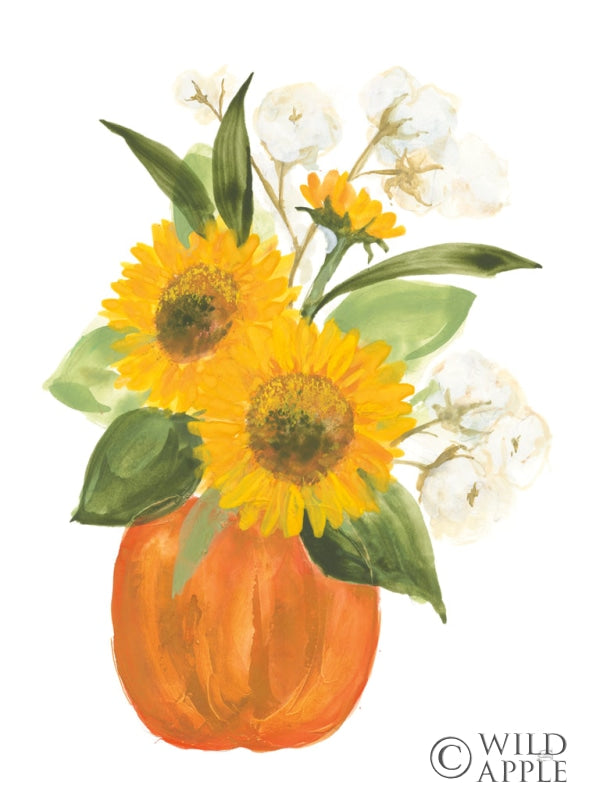 Reproduction of Pumpkin Sunflowers I by Chris Paschke - Wall Decor Art