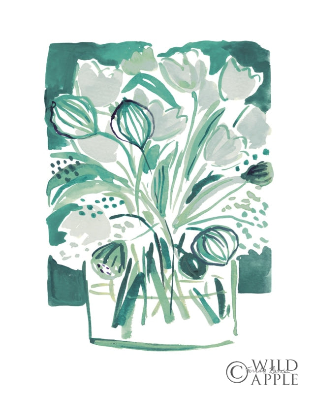Reproduction of Light Green Tulips II by Farida Zaman - Wall Decor Art