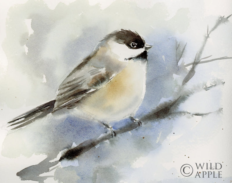 Reproduction of Winter Chickadee by Katrina Pete - Wall Decor Art