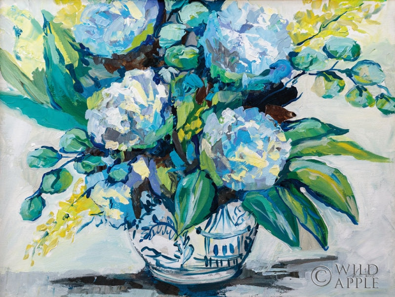 Reproduction of Hydrangea Blue by Jeanette Vertentes - Wall Decor Art