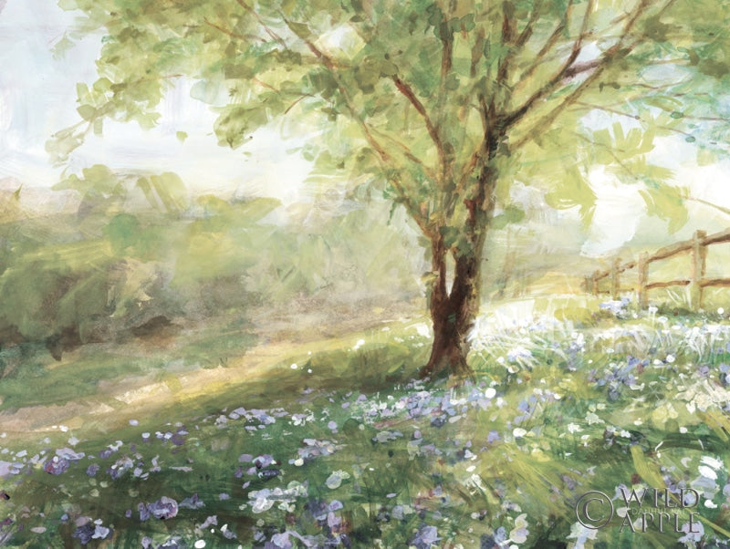 Reproduction of Field of Bluebells Neutral by Danhui Nai - Wall Decor Art