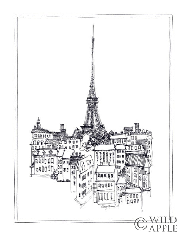 Reproduction of Eiffel Tower by Avery Tillmon - Wall Decor Art