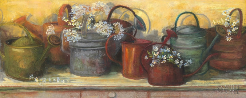 Reproduction of Watering Cans by Carol Rowan - Wall Decor Art