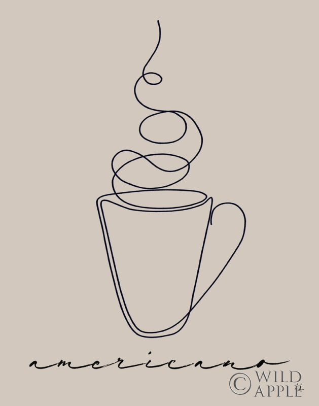 Reproduction of Cafe Americano by Sarah Adams - Wall Decor Art