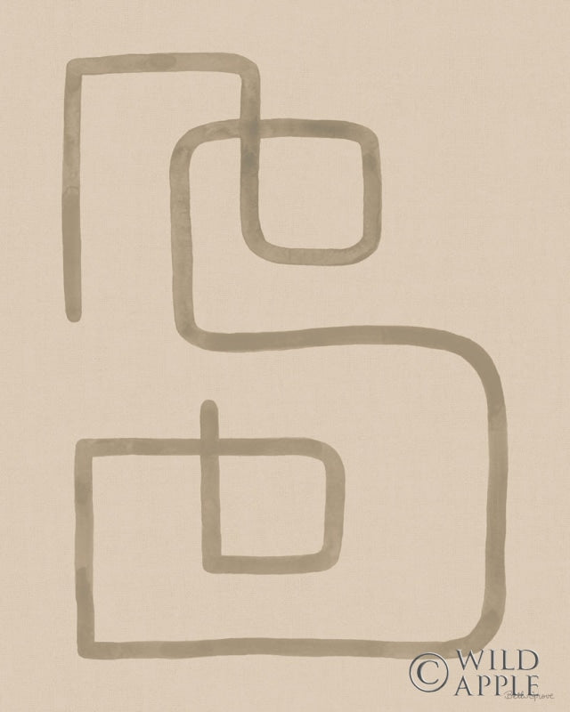 Reproduction of Abstract Squiggle I Desert by Beth Grove - Wall Decor Art