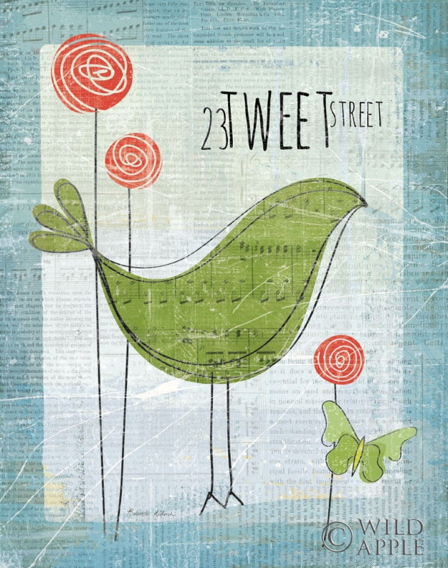 Reproduction of Tweet Street by Belinda Aldrich - Wall Decor Art