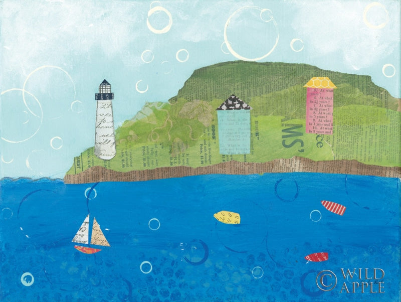 Reproduction of Coastal Harbor I by Courtney Prahl - Wall Decor Art