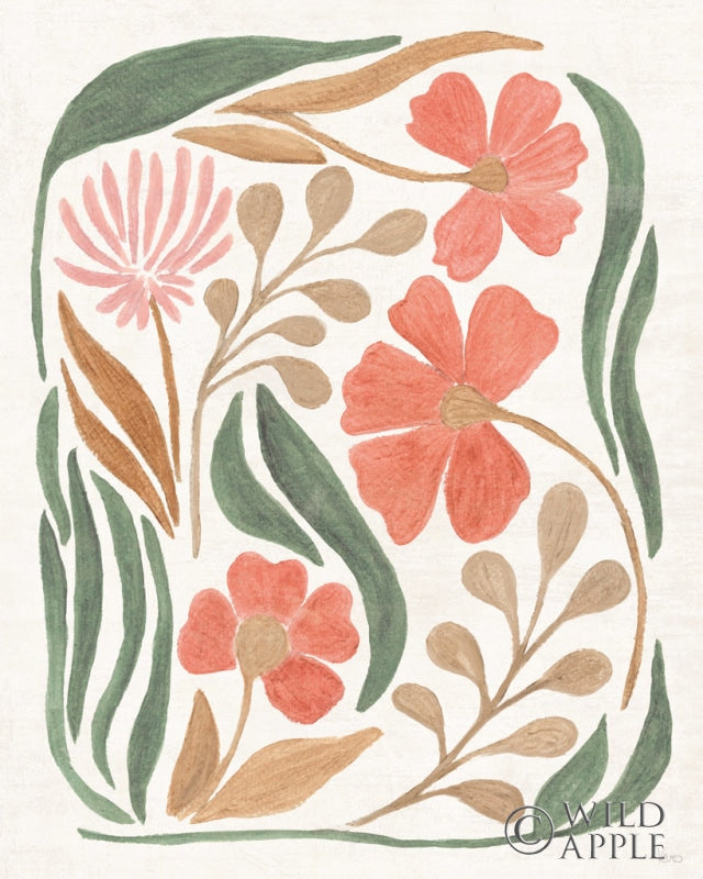 Reproduction of Floral Abstract I by Veronique Charron - Wall Decor Art