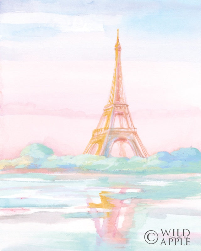 Reproduction of Pastel Paris V Crop by Danhui Nai - Wall Decor Art