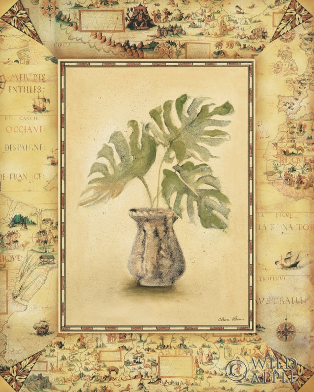 Reproduction of Antique Map Palm I by Cheri Blum - Wall Decor Art