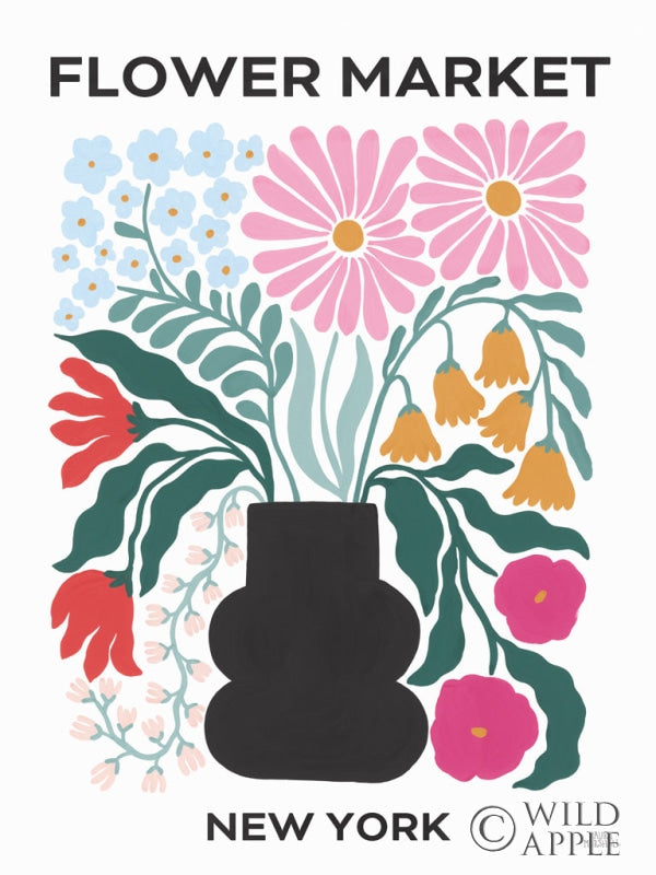 Reproduction of Flower Market III by Laura Marshall - Wall Decor Art