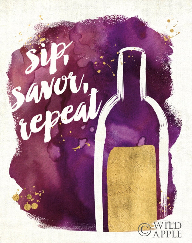 Reproduction of Watercolor Wine II by Pela Studio - Wall Decor Art