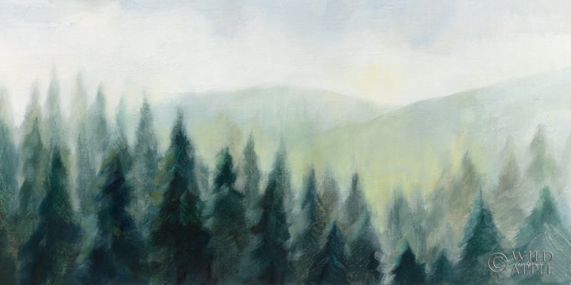Reproduction of Pines in the Mist by Silvia Vassileva - Wall Decor Art
