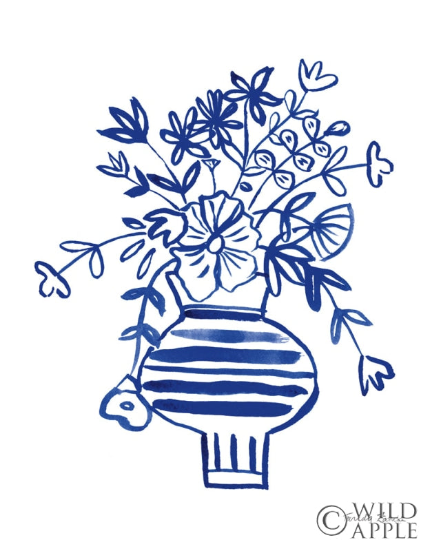 Reproduction of Blue Vases IV by Farida Zaman - Wall Decor Art