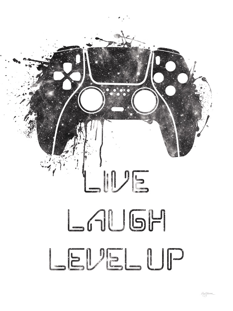 Reproduction of Gamer Splash II Live BW by Mary Urban - Wall Decor Art