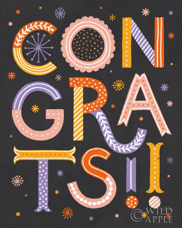 Reproduction of Celebrations VI Dark by Laura Marshall - Wall Decor Art