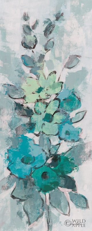 Reproduction of Loose Bouquet of Flowers I Blue Gray by Silvia Vassileva - Wall Decor Art