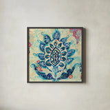 Sai by Kellie Day. Shown in a sleek black glass frame for a contemporary gallery look. Available as an archival giclee rolled canvas, fine art paper, or poster print. SKU 46563a.