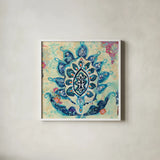 Sai by Kellie Day. Shown in a crisp white glass frame for a clean and minimalist style. Available as an archival giclee rolled canvas, fine art paper, or poster print. SKU 46563a.