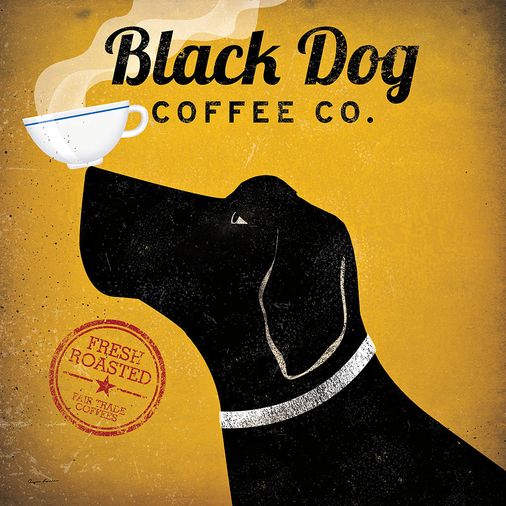 Reproduction of Black Dog Coffee Co by Ryan Fowler - Wall Decor Art