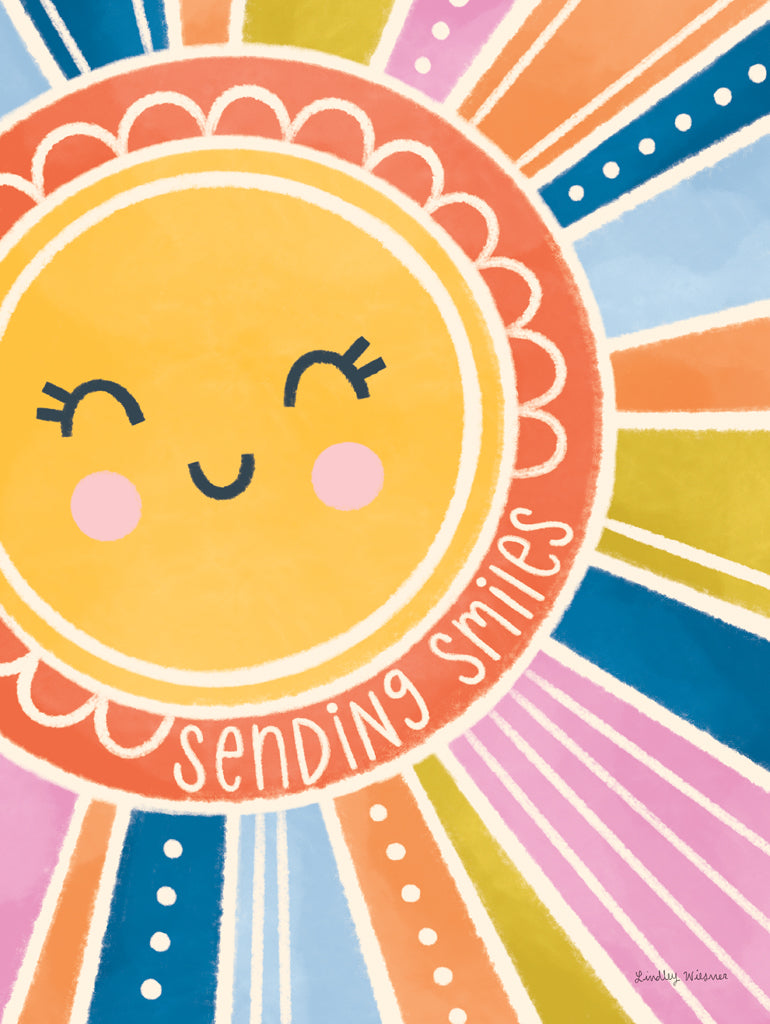Reproduction of Sending Smiles by Lindley Wiesner - Wall Decor Art
