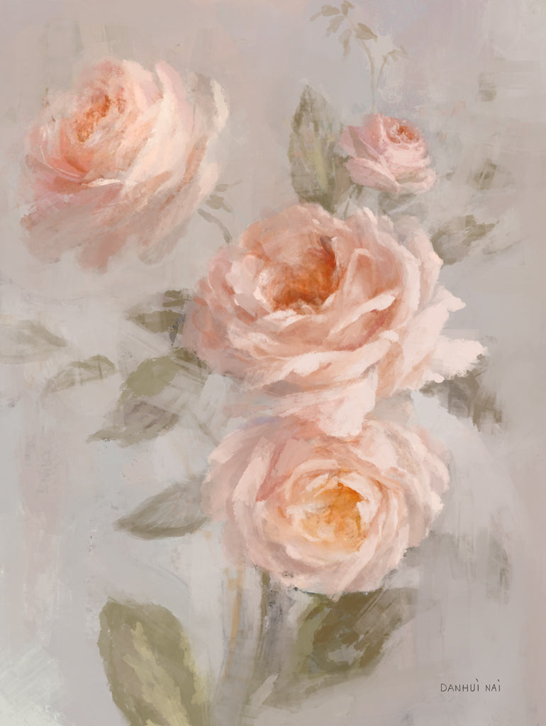 Reproduction of A Sprig of Roses II by Danhui Nai - Wall Decor Art