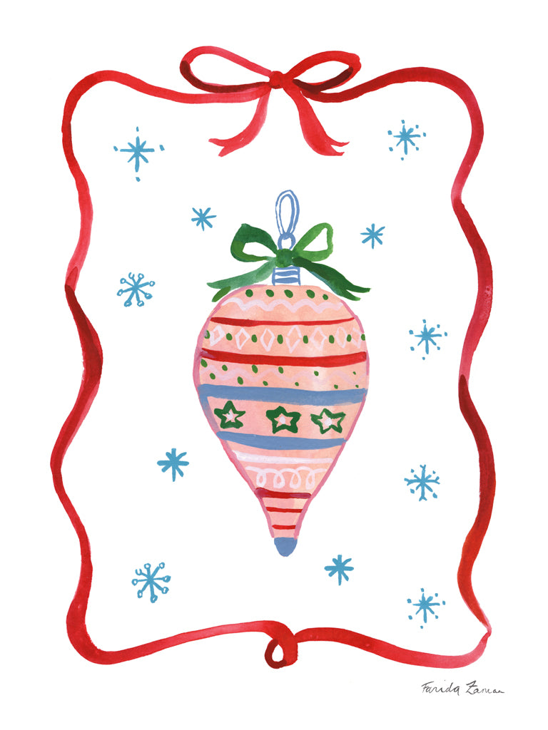 Reproduction of Christmas Bows I by Farida Zaman - Wall Decor Art