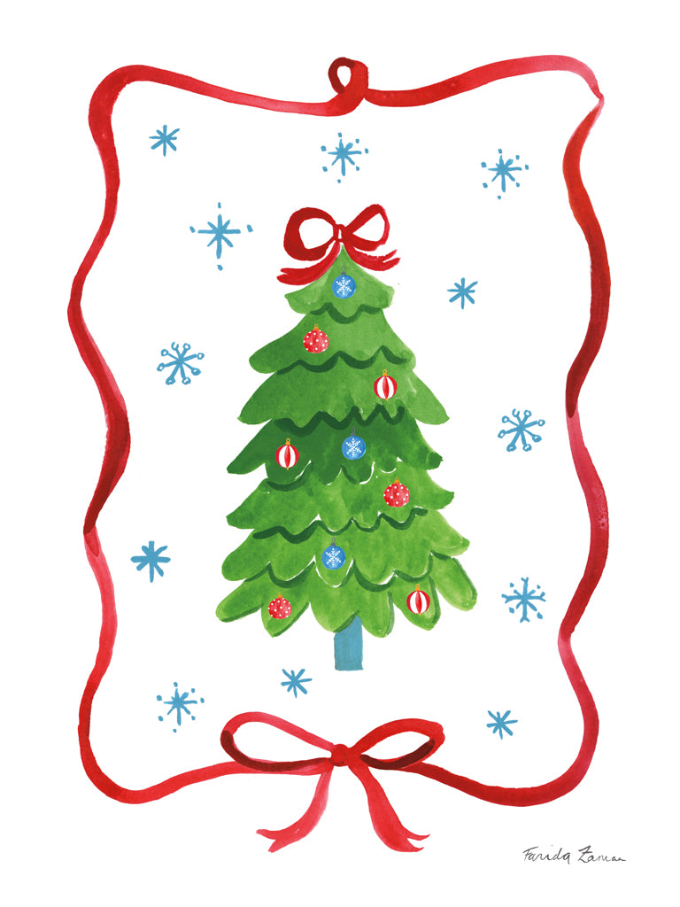 Reproduction of Christmas Bows II by Farida Zaman - Wall Decor Art