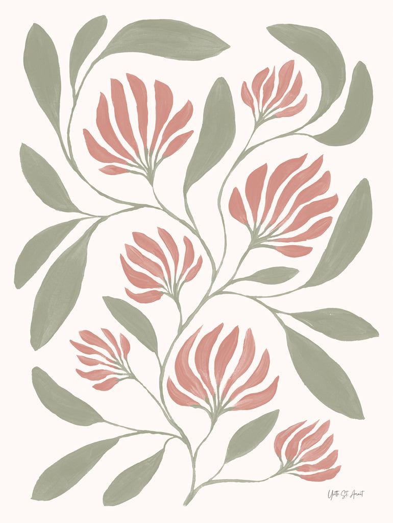 Reproduction of Romantic Petals II by Yvette St. Amant - Wall Decor Art