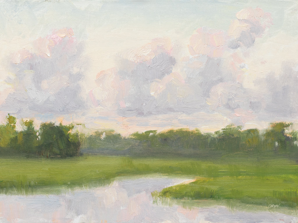 Reproduction of Pastel Clouds Over the Water by Carson Overstreet - Wall Decor Art