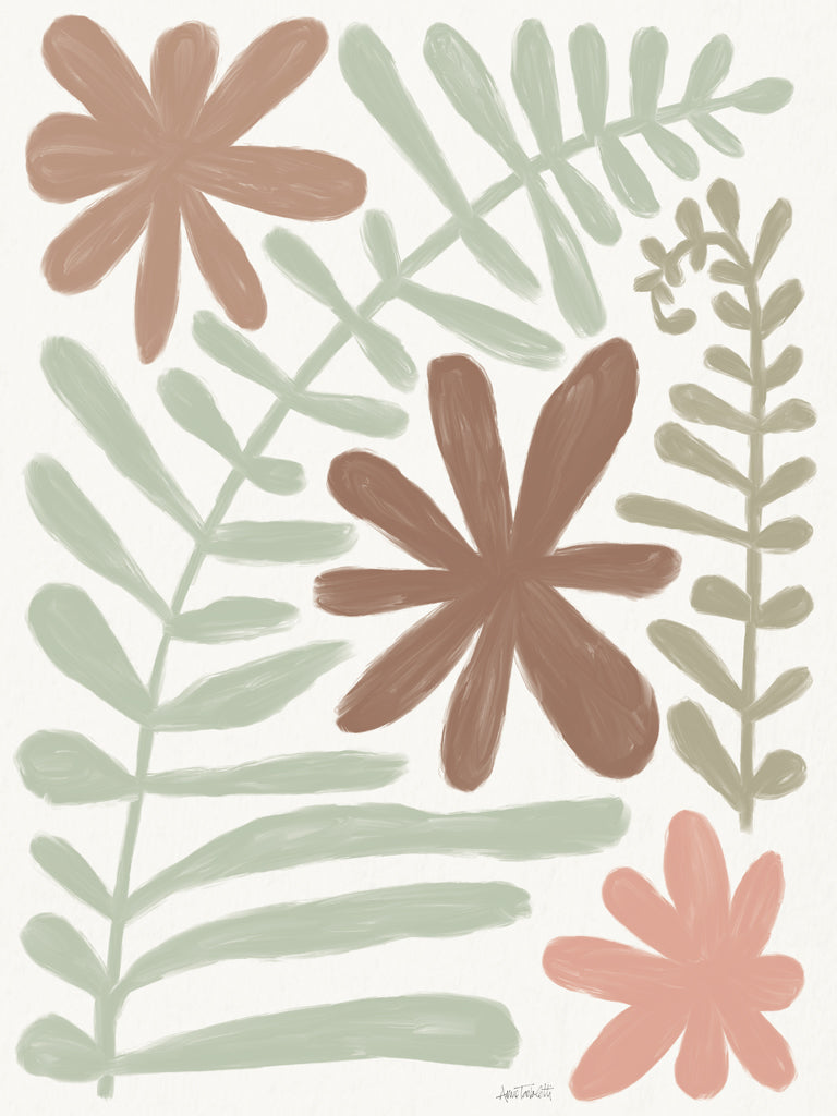 Reproduction of Fern and Flower by Anne Tavoletti - Wall Decor Art