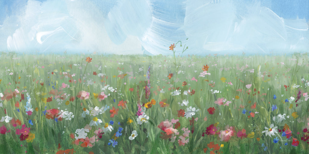 Reproduction of Field of Flowers No Mountains by Danhui Nai - Wall Decor Art