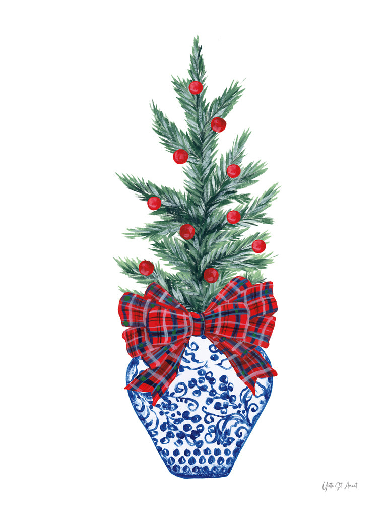 Reproduction of Evergreen Chinoiserie I by Yvette St. Amant - Wall Decor Art