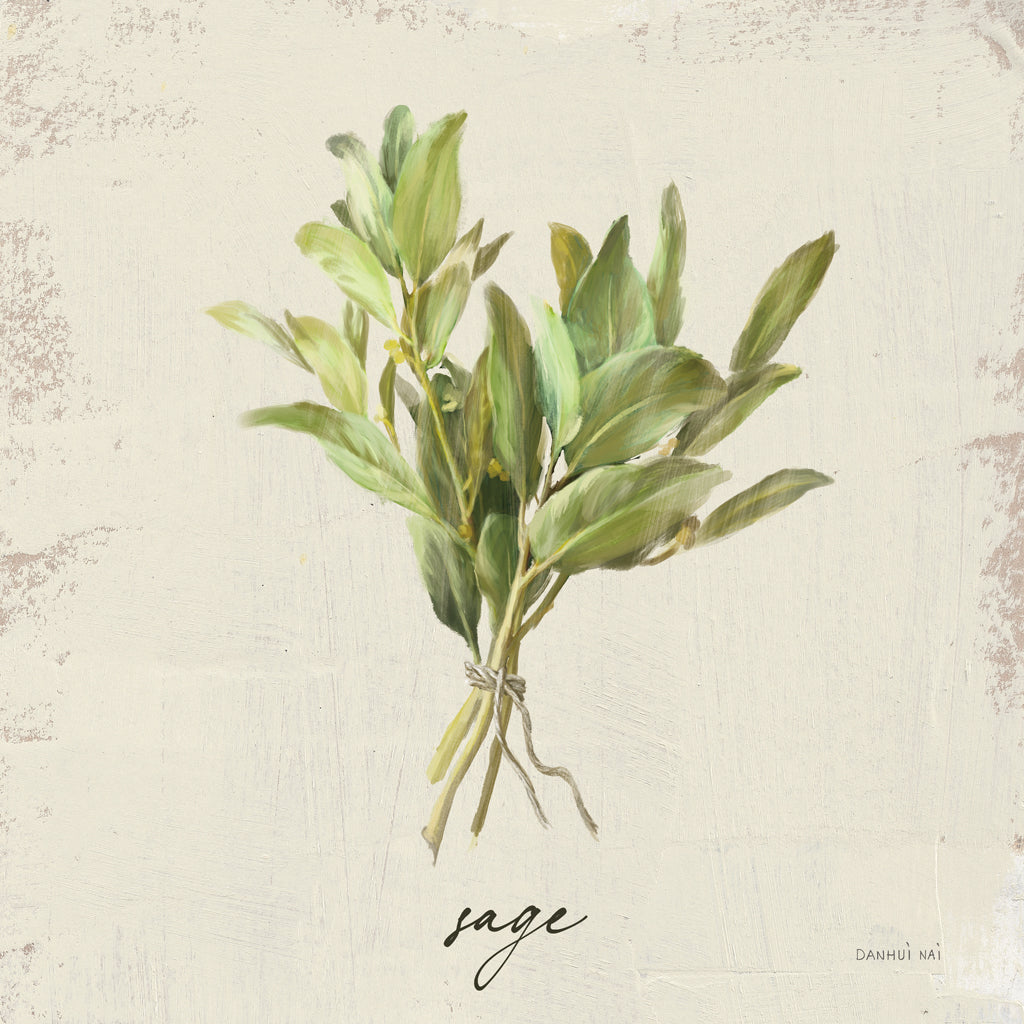 Reproduction of Rustic Herbs IV Neutral by Danhui Nai - Wall Decor Art